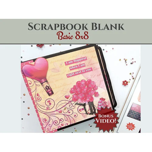 CrafTreat - Scrapbook Blanks - 8 x 8 Basic Album - Black 2 CrafTreat - Scrapbook Blanks - 8 x 8 Basic Album - Black
