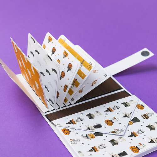 CrafTreat - Scrapbook Blanks - Quick Folio - Envelope Pocket Folio - Black, Kraft And White