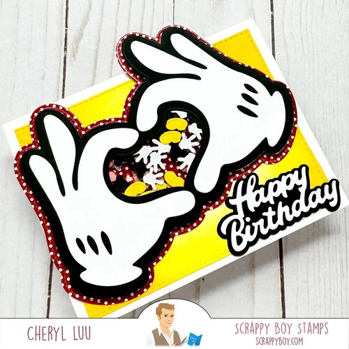 Scrappy Boy Stamps - Dies - Glove Shaker 10 Scrappy Boy Stamps - Dies - Glove Shaker
