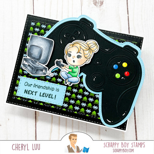 Scrappy Boy Stamps - Dies - Game Controller Mini Album