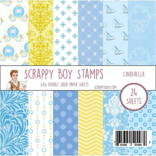 Scrappy Boy Stamps - 6 x 6 Paper Pack - Cinderella 1 Scrappy Boy Stamps - 6 x 6 Paper Pack - Cinderella