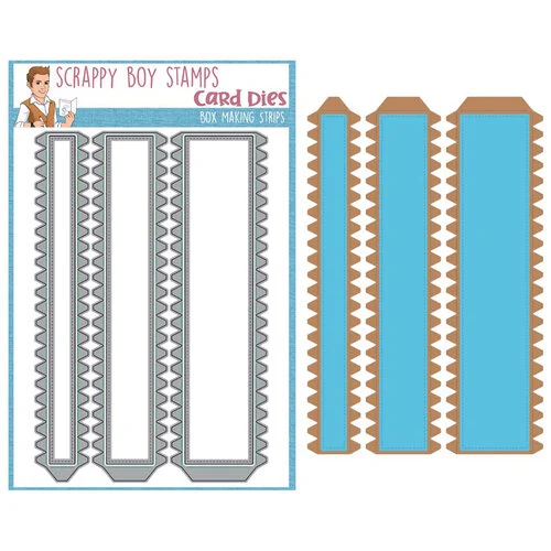 Scrappy Boy Stamps - Dies - Box Making Strips