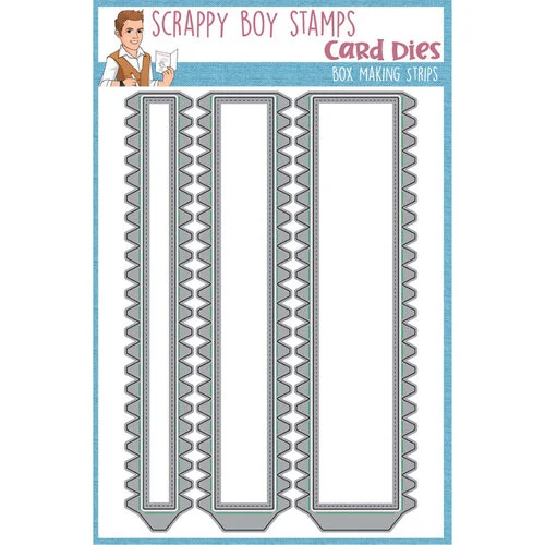 Scrappy Boy Stamps - Dies - Box Making Strips