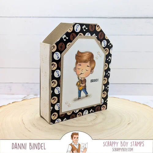 Scrappy Boy Stamps - Dies - Box Making Strips