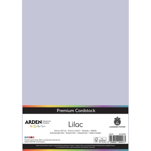 Arden Creative Studio - Premium Cardstock Collection - A4 - Lilac - 20 Sheets 1 Arden Creative Studio - Premium Cardstock Collection - A4 - Lilac - 20 Sheets