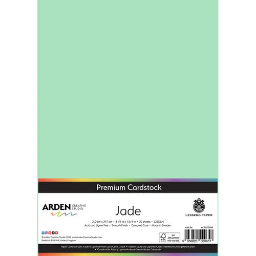 Arden Creative Studio - Premium Cardstock Collection - A4 - Jade - 20 Sheets 1 Arden Creative Studio - Premium Cardstock Collection - A4 - Jade - 20 Sheets