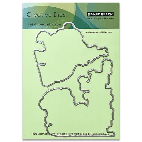 Penny Black - Creative Dies - Bear Tracks Cut Out 1 Penny Black - Creative Dies - Bear Tracks Cut Out