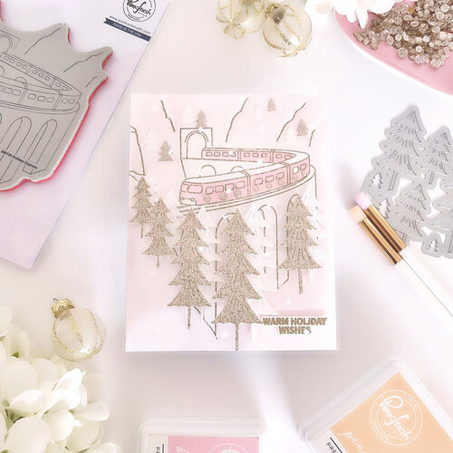 Pinkfresh Studio - Twinkle & Tradition Collection - Press Plate - Holiday Express