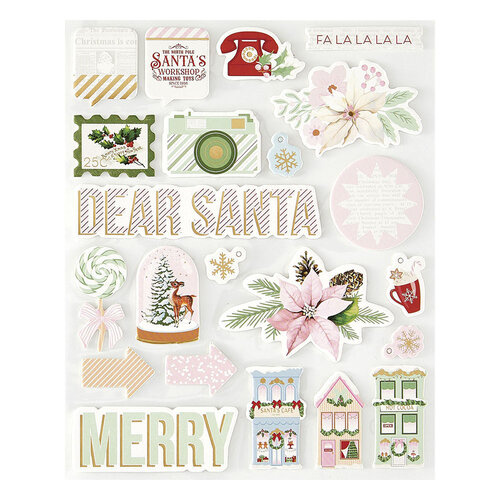 Spellbinders - Rosie's Studios - Peppermint Twist Collection - Chipboard Stickers 3 Spellbinders - Rosie's Studios - Peppermint Twist Collection - Chipboard Stickers
