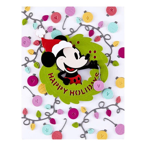 Spellbinders - Say Cheese Classic Mouse Christmas Collection - Etched Dies - Holiday Wreath 4 Spellbinders - Say Cheese Classic Mouse Christmas Collection - Etched Dies - Holiday Wreath