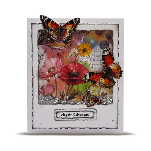 AALL and Create - Radiant Florals Collection - Rub-On Transfers - Dancing Poppies