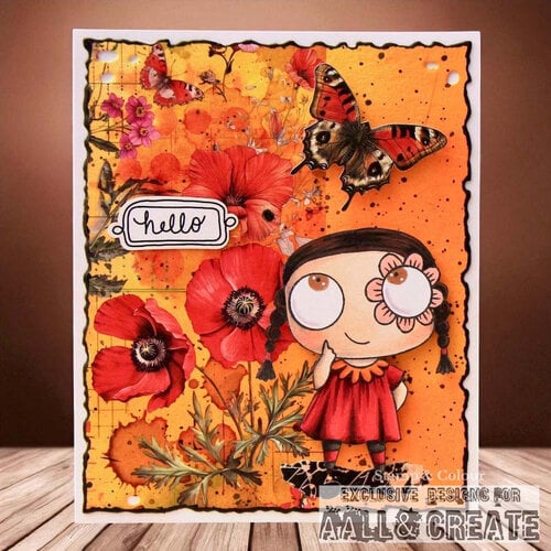AALL and Create - Radiant Florals Collection - Rub-On Transfers - Dancing Poppies