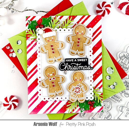 Pretty Pink Posh - Stencils - Candy Cane Strips