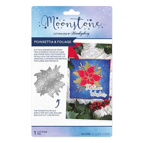 Hunkydory - Moonstone Dies - Poinsettia And Foliage