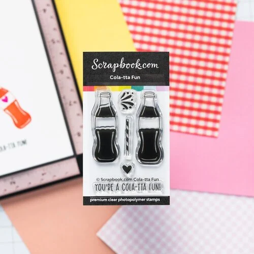 Scrapbook.com - Clear Photopolymer Stamp Set - Cola-tta Fun