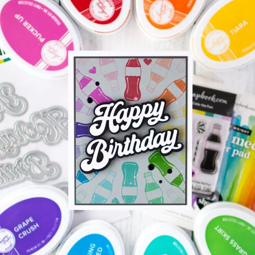 Scrapbook.com - Clear Photopolymer Stamp Set - Cola-tta Fun