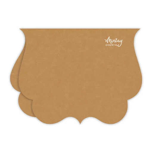 Mintay Papers - Bracket Card Base - Kraft