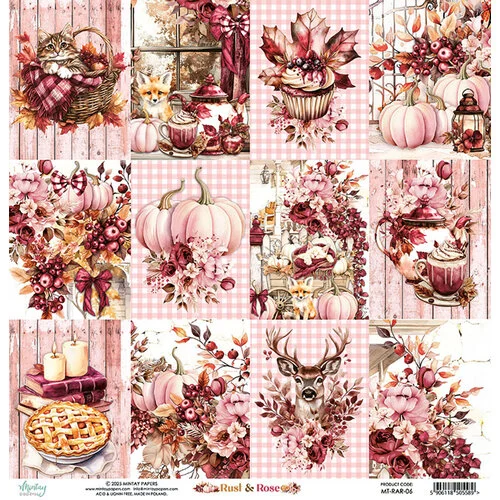 Mintay Papers - Rust & Rose Collection - 12 x 12 Double Sided Paper - 6 2 Mintay Papers - Rust & Rose Collection - 12 x 12 Double Sided Paper - 6
