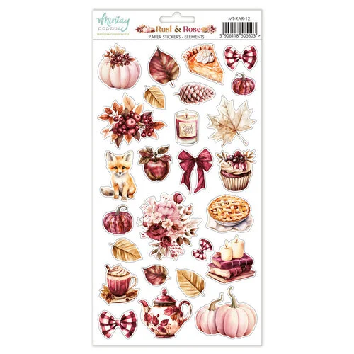 Mintay Papers - Rust & Rose Collection - 6 x 12 Stickers - Elements 1 Mintay Papers - Rust & Rose Collection - 6 x 12 Stickers - Elements