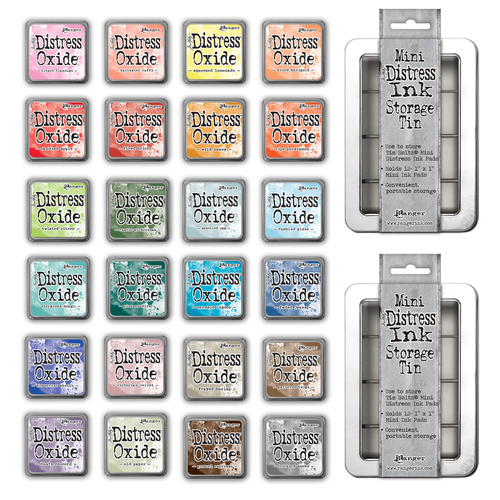 Ranger Ink - Tim Holtz - Mini - Distress Oxide Ink Pads - Kits 7 - 12 Bundle with Tins 1 Ranger Ink - Tim Holtz - Mini - Distress Oxide Ink Pads - Kits 7 - 12 Bundle with Tins