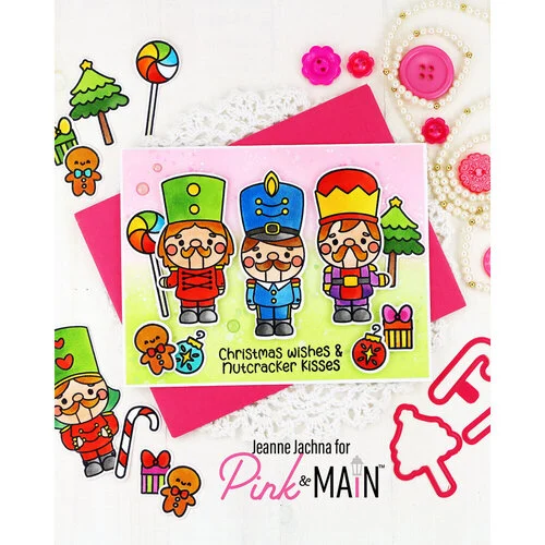 Pink and Main - Clear Photopolymer Stamps - Nutcracker Kisses
