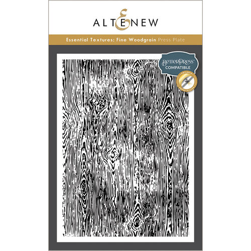 Altenew - Press Plate - Essential Textures - Fine Woodgrain 1 Altenew - Press Plate - Essential Textures - Fine Woodgrain