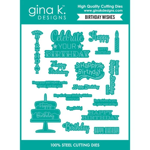 Gina K Designs - Dies - Birthday Wishes 1 Gina K Designs - Dies - Birthday Wishes