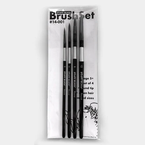 Penny Black - Round Brush Set - 4 Pack 1 Penny Black - Round Brush Set - 4 Pack