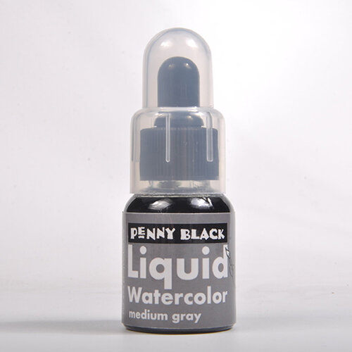 Penny Black - Liquid Watercolor Ink - Medium Gray 1 Penny Black - Liquid Watercolor Ink - Medium Gray