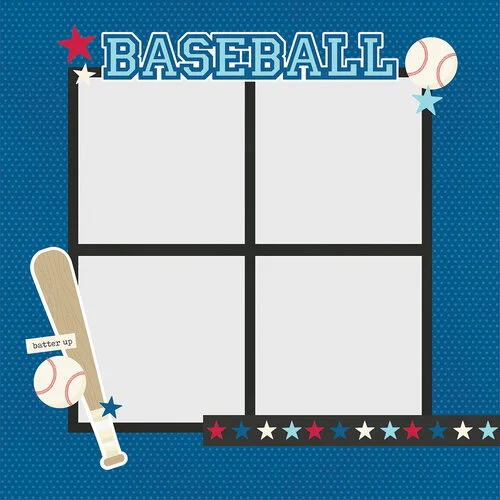 Simple Stories - Simple Pages Collection - Page Pieces - Baseball 3 Simple Stories - Simple Pages Collection - Page Pieces - Baseball
