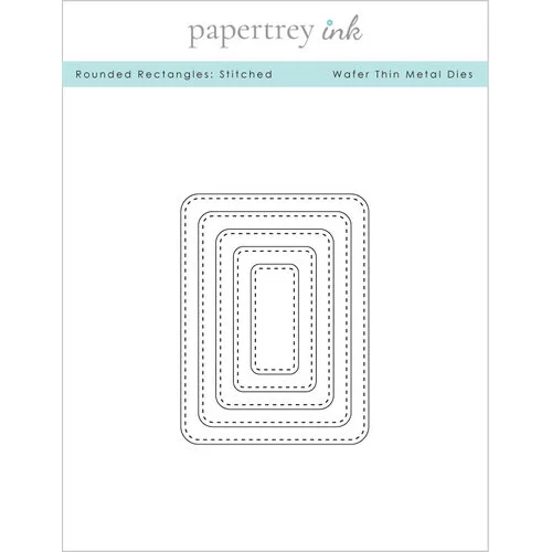 Papertrey Ink - Metal Dies - Rounded Rectangles - Stitched 1 Papertrey Ink - Metal Dies - Rounded Rectangles - Stitched