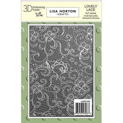 Lisa Horton Crafts - 3D Embossing Folder - Lovely Lace 1 Lisa Horton Crafts - 3D Embossing Folder - Lovely Lace