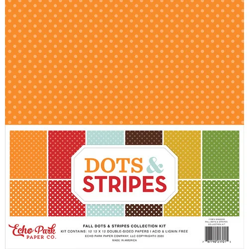 Echo Park - Dots and Stripes Collection - 12 x 12 Collection Kit - Fall Two 1 Echo Park - Dots and Stripes Collection - 12 x 12 Collection Kit - Fall Two