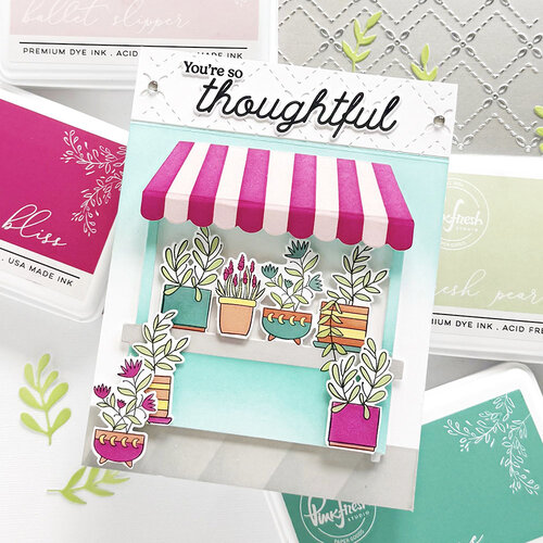 Pinkfresh Studio - Fables & Forests Collection - Stencils - Flower Market