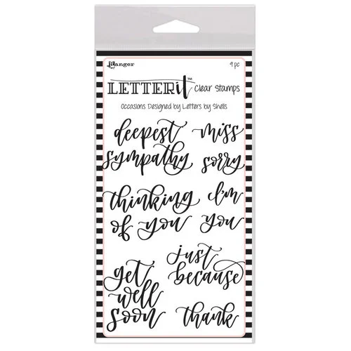 Ranger Ink - Letter It Collection - Clear Acrylic Stamps - Occasions