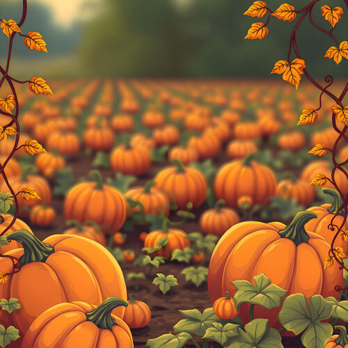 Scrapbook Customs - 12 x 12 Double Sided Paper - Pumpkin Patch - Pick Your Own