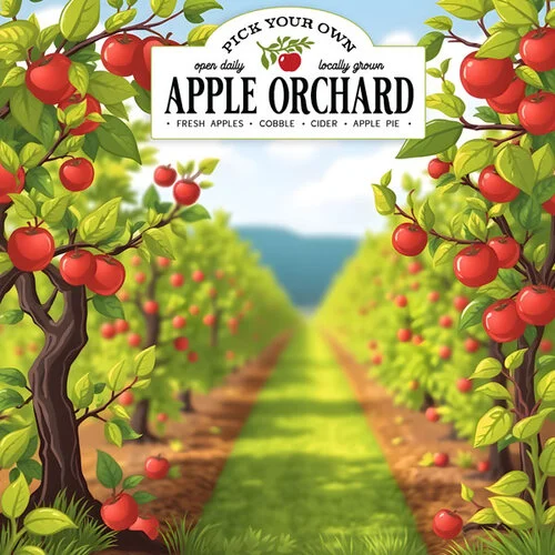 Scrapbook Customs - 12 x 12 Double Sided Paper - Apple Orchard - Pick Your Own 2 Scrapbook Customs - 12 x 12 Double Sided Paper - Apple Orchard - Pick Your Own