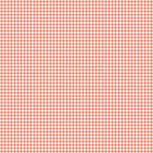 Scrapbook Customs - 12 x 12 Double Sided Paper - Peach Gingham