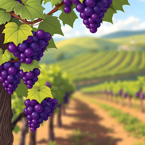 Scrapbook Customs - 12 x 12 Double Sided Paper - Grape Vineyard 2 Scrapbook Customs - 12 x 12 Double Sided Paper - Grape Vineyard