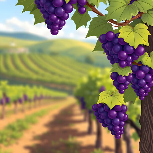 Scrapbook Customs - 12 x 12 Double Sided Paper - Grape Vineyard 3 Scrapbook Customs - 12 x 12 Double Sided Paper - Grape Vineyard