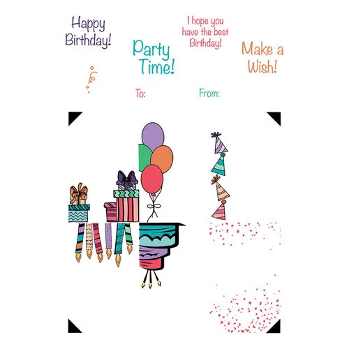 LDRS Creative - Clear Photopolymer Stamps - Birthday Tag Stack