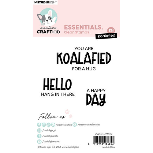 Creative Craftlab By Studio Light - Essentials Collection - Clear Photopolymer Stamps - Koalified