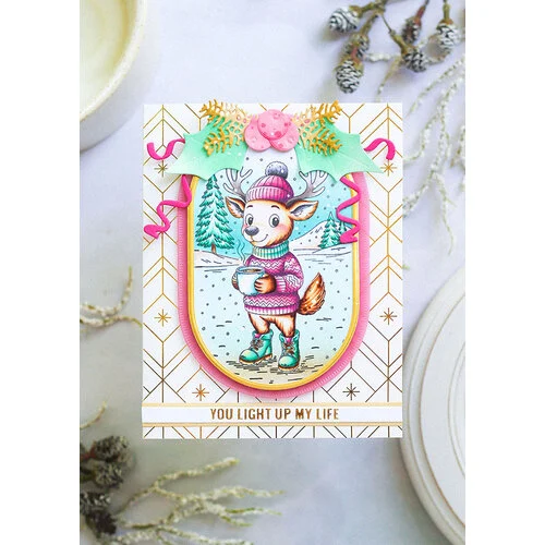 Studio Light - Essentials Collection - Clear Photopolymer Stamps - Cozy Deer 3 Studio Light - Essentials Collection - Clear Photopolymer Stamps - Cozy Deer
