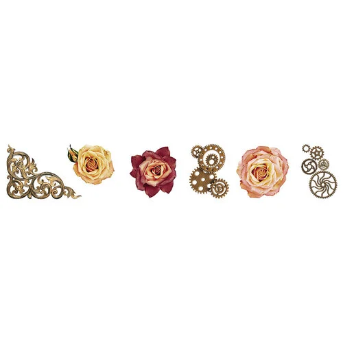 Studio Light - Grunge Collection - Clear Stickers - Vintage Roses