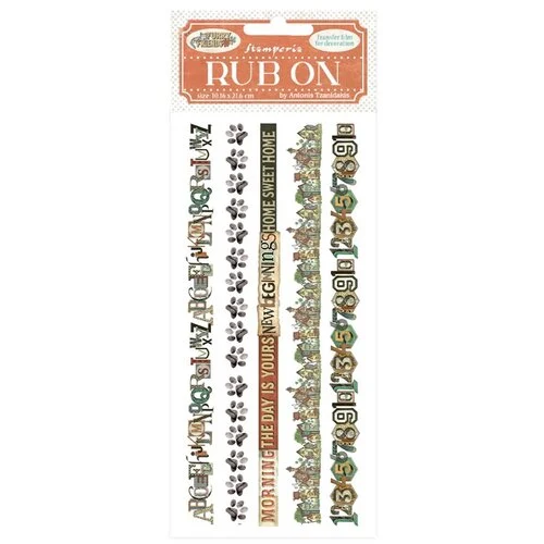 Stamperia - Furry Friends Collection - Rub On Transfers - Stripes 1 Stamperia - Furry Friends Collection - Rub On Transfers - Stripes