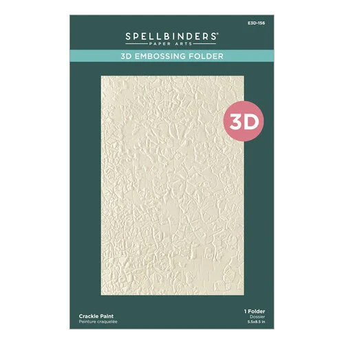 Spellbinders - Beautifully Imperfect Collection - 3D Embossing Folder - Crackle Paint