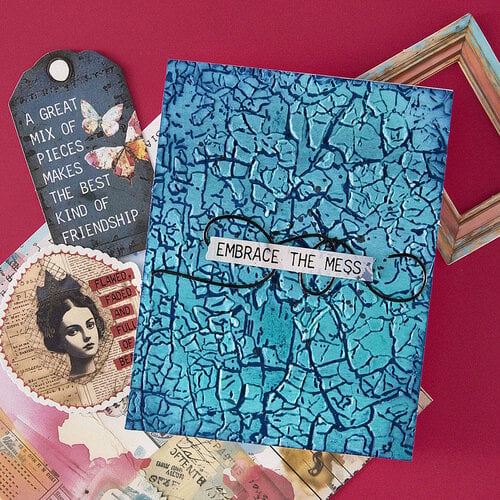 Spellbinders - Beautifully Imperfect Collection - 3D Embossing Folder - Crackle Paint