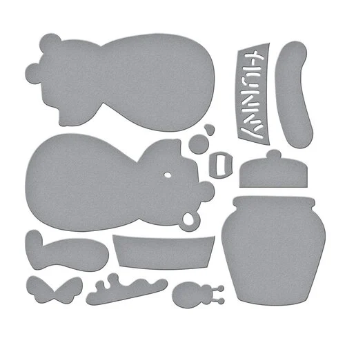 Spellbinders - Stitched Classic Pooh Collection - Etched Dies 3 Spellbinders - Stitched Classic Pooh Collection - Etched Dies