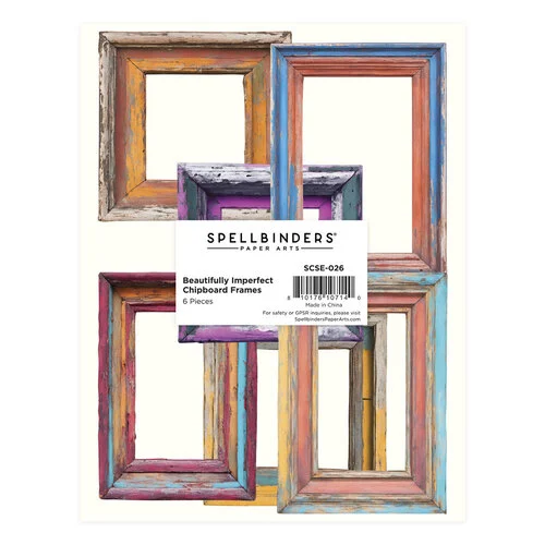 Spellbinders - Beautifully Imperfect Collection - Embellishishments - Chipboard Frames - 6 Pieces 2 Spellbinders - Beautifully Imperfect Collection - Embellishishments - Chipboard Frames - 6 Pieces