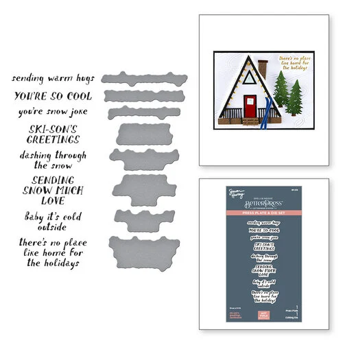 Spellbinders - Simon Hurley - Ski-son's Greetings Collection - BetterPress - Press Plates and Dies - Sentiments 1 Spellbinders - Simon Hurley - Ski-son's Greetings Collection - BetterPress - Press Plates and Dies - Sentiments